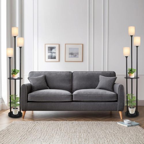 Modern Shelf Floor Lamp with 3 Lights
