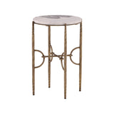 Andrews - Side Table - White / Gold