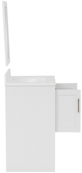 Linon Barkley White 25" Vanity with Mirror
