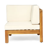Brava - X Back 2 Seater Sectional Loveseat With Coffee Table