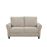Patricia - Curved Arm Loveseat Sofa