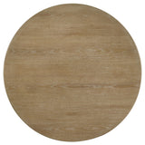 Dreydon - Round Coffee Table With Curved Pedestal Base - Light Brown