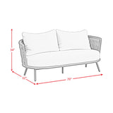 Bali - Loveseat With Olefin - Dark Gray
