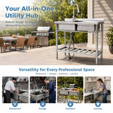 Freestanding Utility Sink With Accents