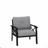 All-Weather Armchairs With Cushions, Modern Sculptural Design (Set of 2)