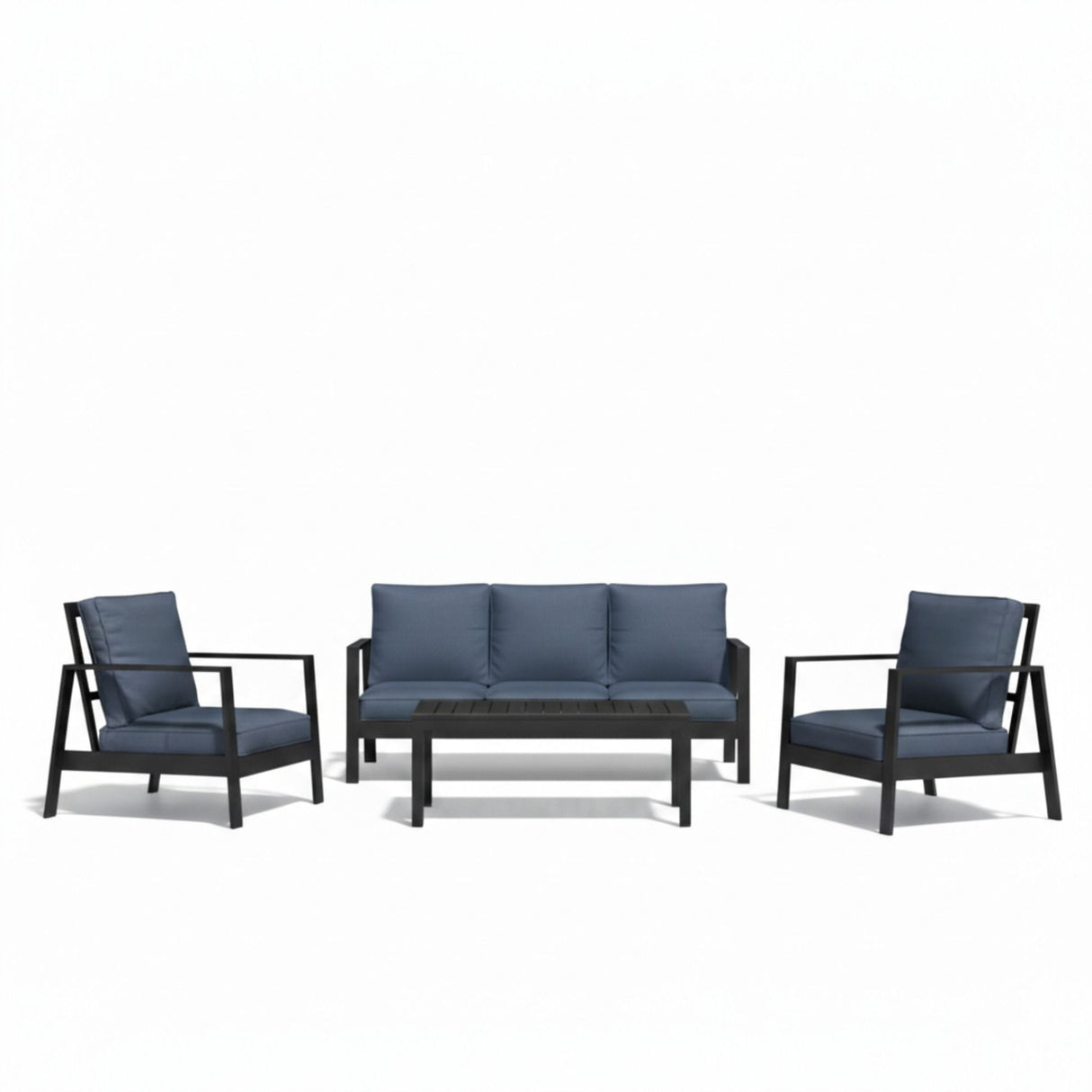 Modern 5 Seat Outdoor Patio Furniture Set With Coffee Table
