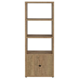 Noriega - 3 Shelf Media Tower With Open Shelves And Hidden Cabinet Storage - Mango Color