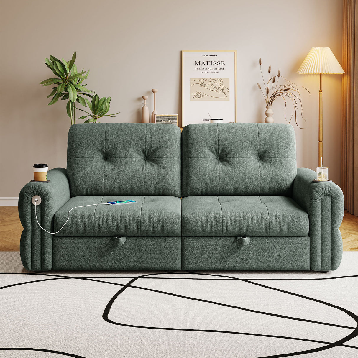 Cloud Like Convertible Sofa Bed With For Living Room
