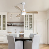 Indoor Ceiling Fan With Dimmable LED Light, 6 Speed Remote ControlLED DC Motor, Reversible Blades