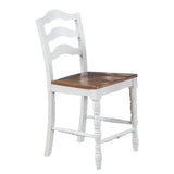 5 Piece Counter Height Dining Set With Table 4 Chairs - Oak / White