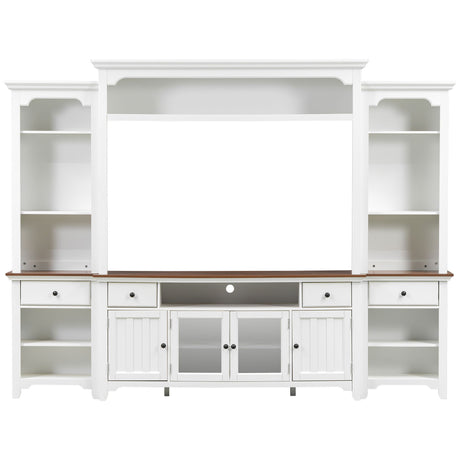 Extra Large TV Stand, Entertainment Center With Storage Cabinets