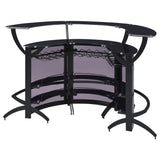Elaina - 3 Piece Curved Freestanding Home Bar - Black