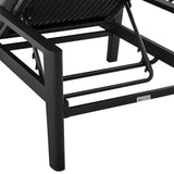 Cayman - Outdoor Patio Adjustable Chaise Lounge Chair In Aluminum With Gray Cushions