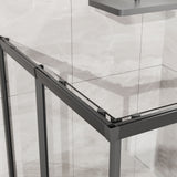 Square Corner Shower Enclosure, Adjustable Frame