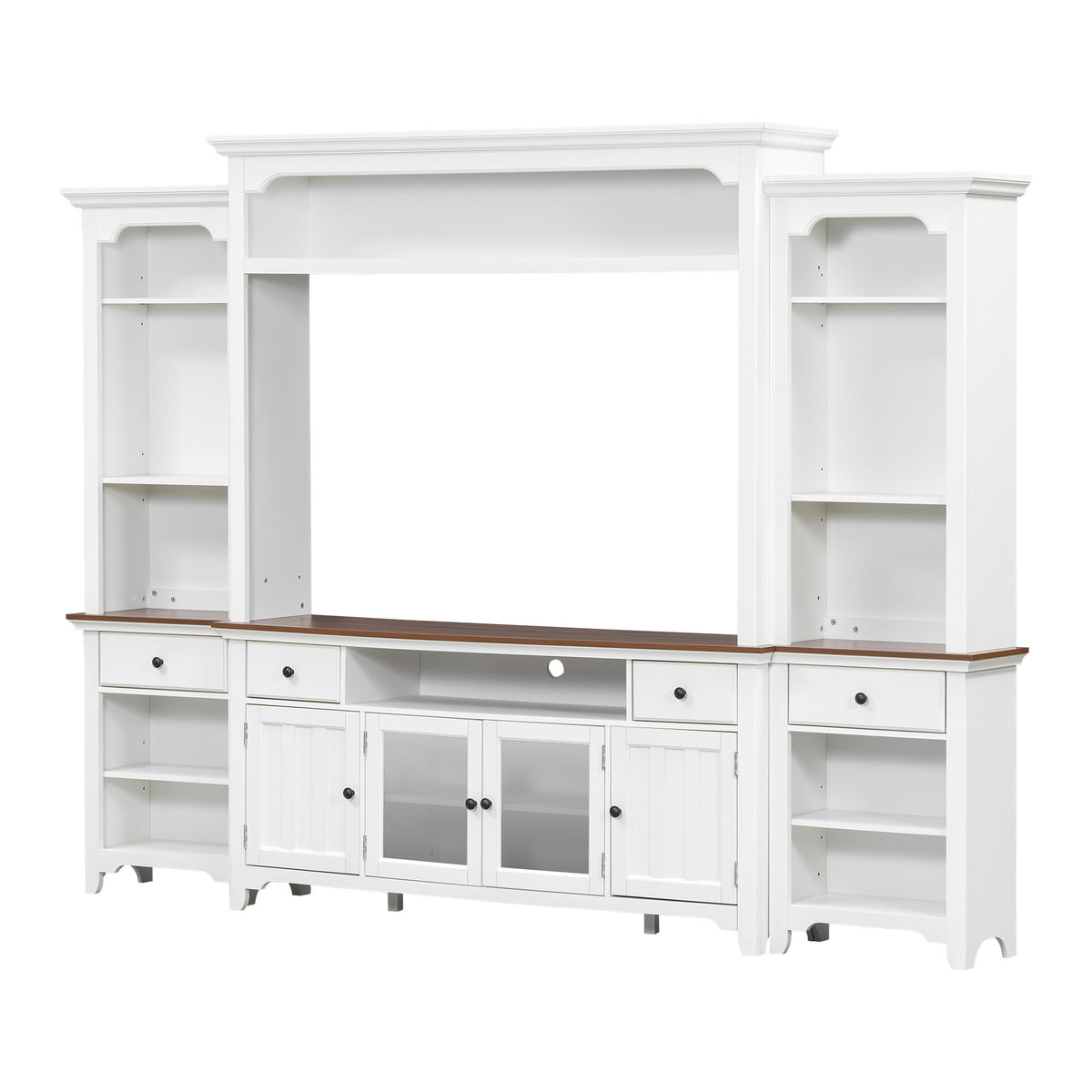 Extra Large TV Stand, Entertainment Center With Storage Cabinets