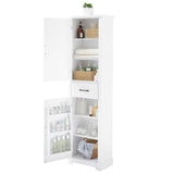 Tall Freestanding Bathroom Storage Cabinet With 2 Doors And Adjustable Shelves