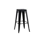Backless Lightweight Bar Stools (Set of 2) - Black