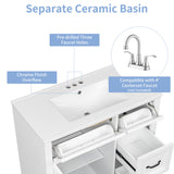 Modern Bathroom Vanity With Sink, 4 Drawers, Soft-Close Door, Adjustable Shelf