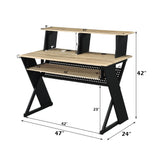 Eleazar - Music Recording Studio Desk - Natural Oak