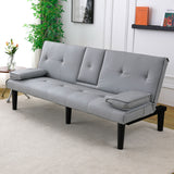 Sofa Bed With Foldable Design And Cup Holder