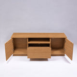 TV Stand For TVs Up To 65" With 2 Doors, 1 Drawer And 1 Open Shelf
