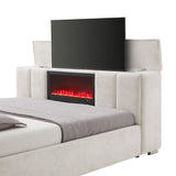 Sacha - Bed With TV Lift And Fireplace