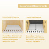 Shower Base, Center Drain With Durable Construction - Gloss White