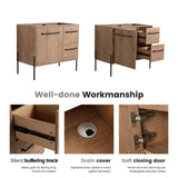 35" Freestanding Bathroom Vanity With Soft Close Doors And 2 Drawers (Vanity Only) - Imitative Oak