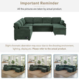Convertible U-Shaped Sectional Sofa Bed With Reversible Chaise
