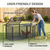 Chicken Cage, Poultry Breeding Coop - Black / Silver