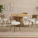Farmhouse Style Wicker Dining Chair