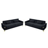 2 Pieces Sofa Sofa Set With Removable Cushions For Home Apartment