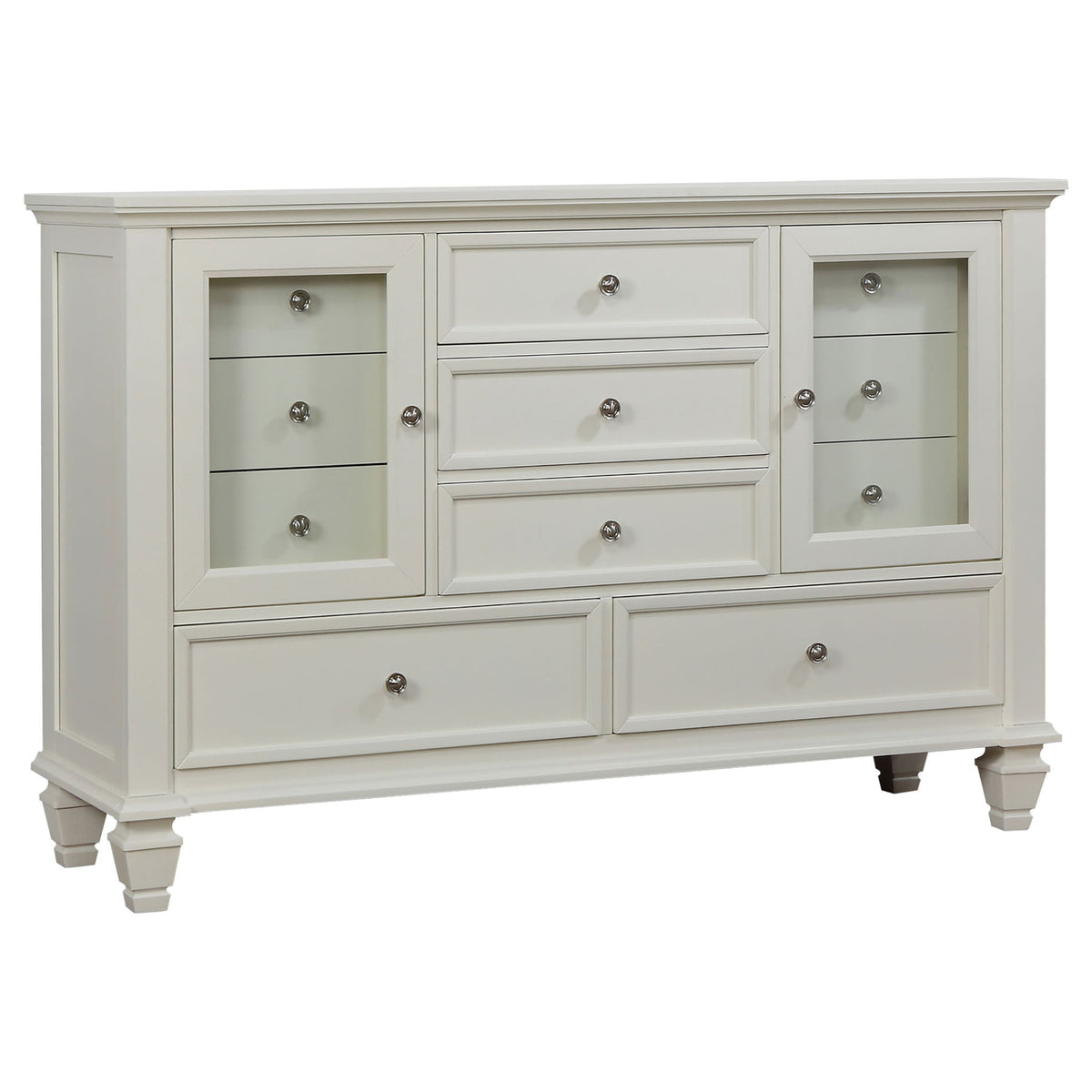 Dennis - 4 Piece Eastern King Bedroom Set - Cream White