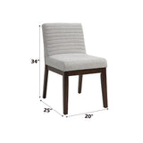 Edwyn - Linen Side Chair (Set of 2) - Gray - Chair Sets - Alpine Outlets