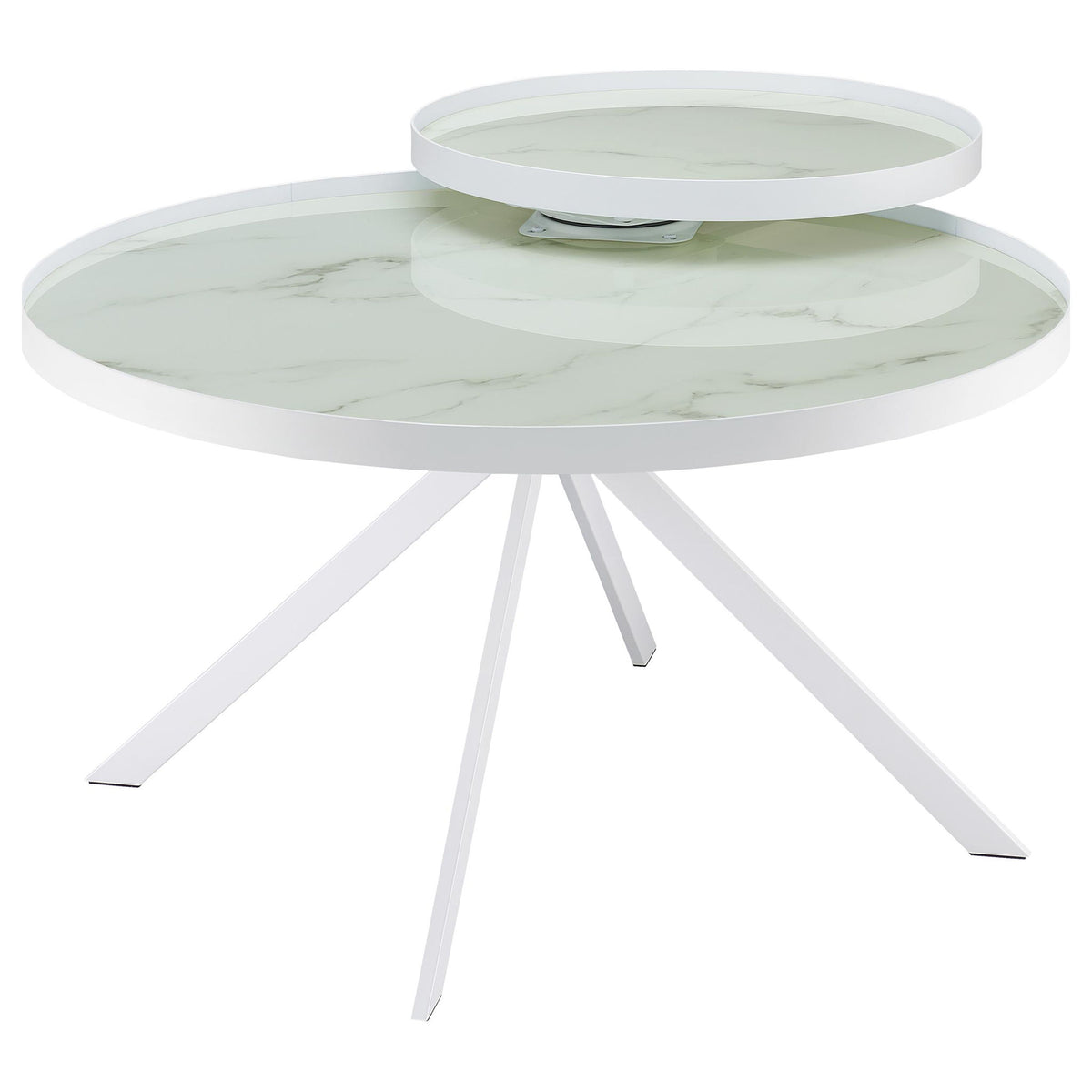 Shayne - Round Top Coffee Table With 2 Tier Design