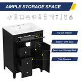 Modern Black Bathroom Vanity With Sink