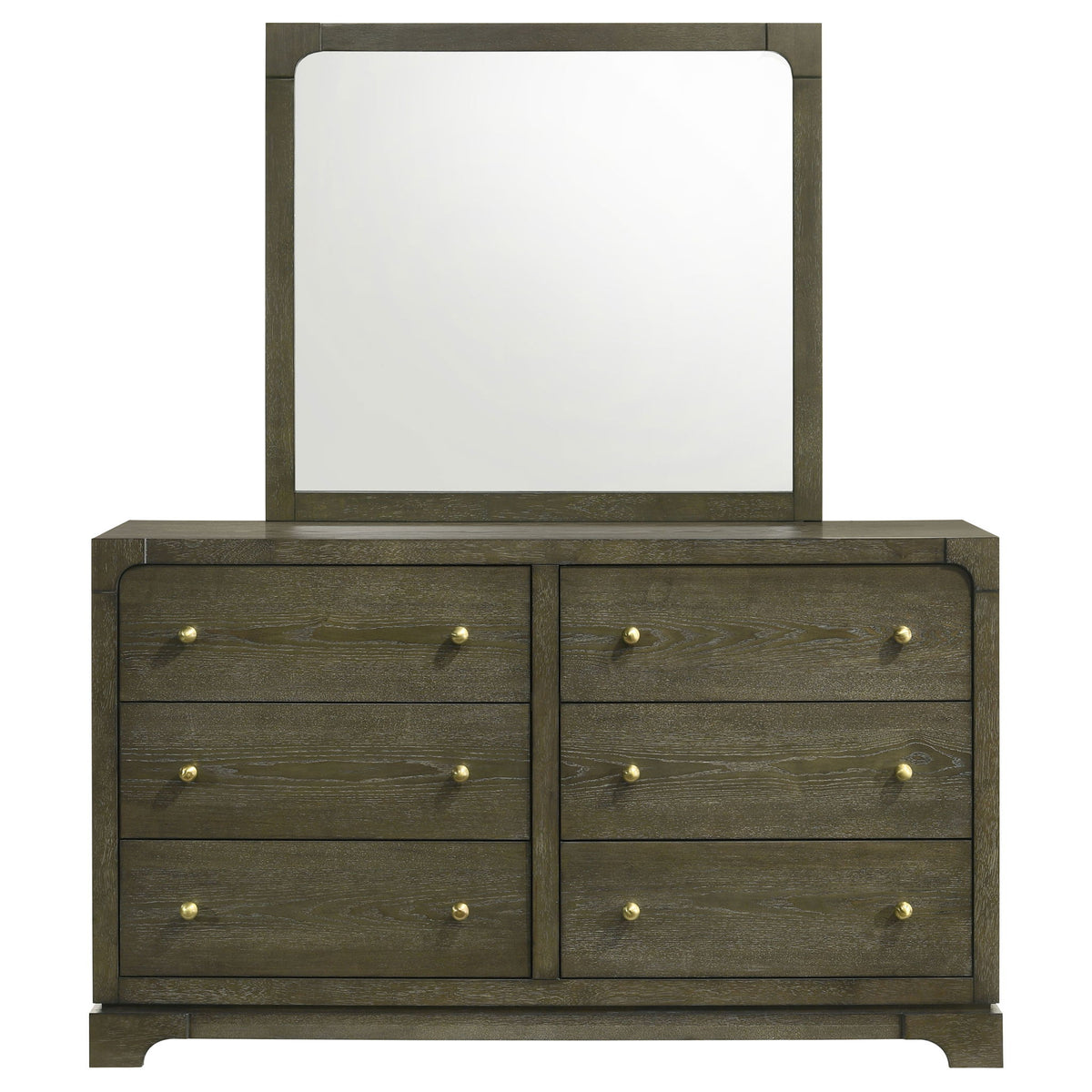 Sundance - 6 Drawer Dresser With Mirror - Dark Coffee