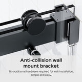 Frameless Double Sliding Shower Door In, Thick Tempered Glass, Reversible Installation