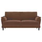 Dania - Sofa With Tufted Arms - Rust