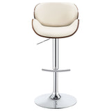 Adjustable Bar Stool With Upholstery - Ivory
