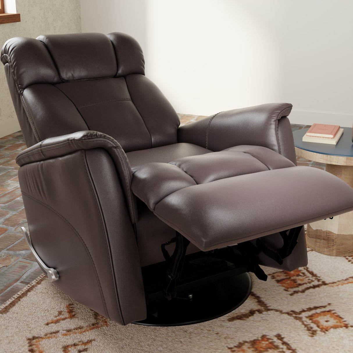 Bentley - Swivel Glider Recliner With Manual Adjustable Headrest & Footrest