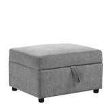 Movable Storage Ottoman Footrest For Living Room