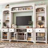Extra Large TV Stand, Entertainment Center With Storage Cabinets