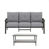 Patio Furniture Set With Coffee Table And Cushions For Backyard