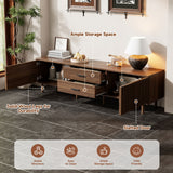 TV Stand For TVs Up To 80", Media Entertainment Center With Ample Storage - Dark Brown