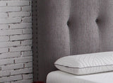Bridgevine Home - Queen Size Tufted Upholstered Headboard With Nailhead Trim - Gray