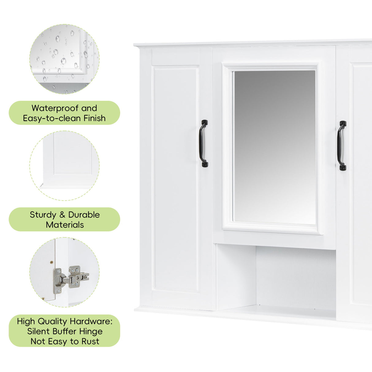 Modern Wall Mounted Medicine Cabinet With Mirror