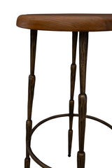 Zazu - Counter Stool - Dark Brown / Bronze