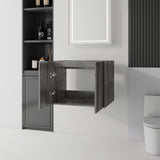 Floating Bathroom Vanity Cabinet With Soft Close Double Doors, Spacious Interior Storage, Wall Mounted, Cabinet Only