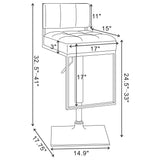 Alameda - Adjustable Bar Stool - White